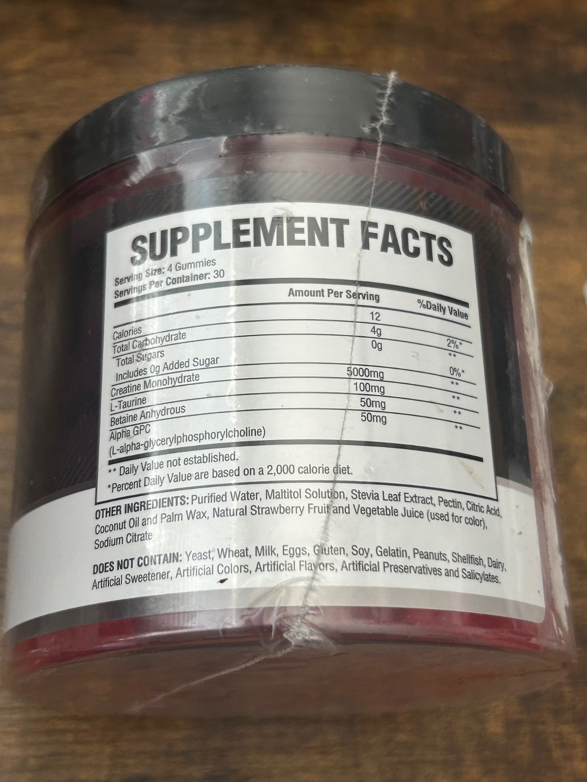 DivinusLab Creatine Monohydrate Gummies 5g Pre Workout For Building Muscle 120Ct