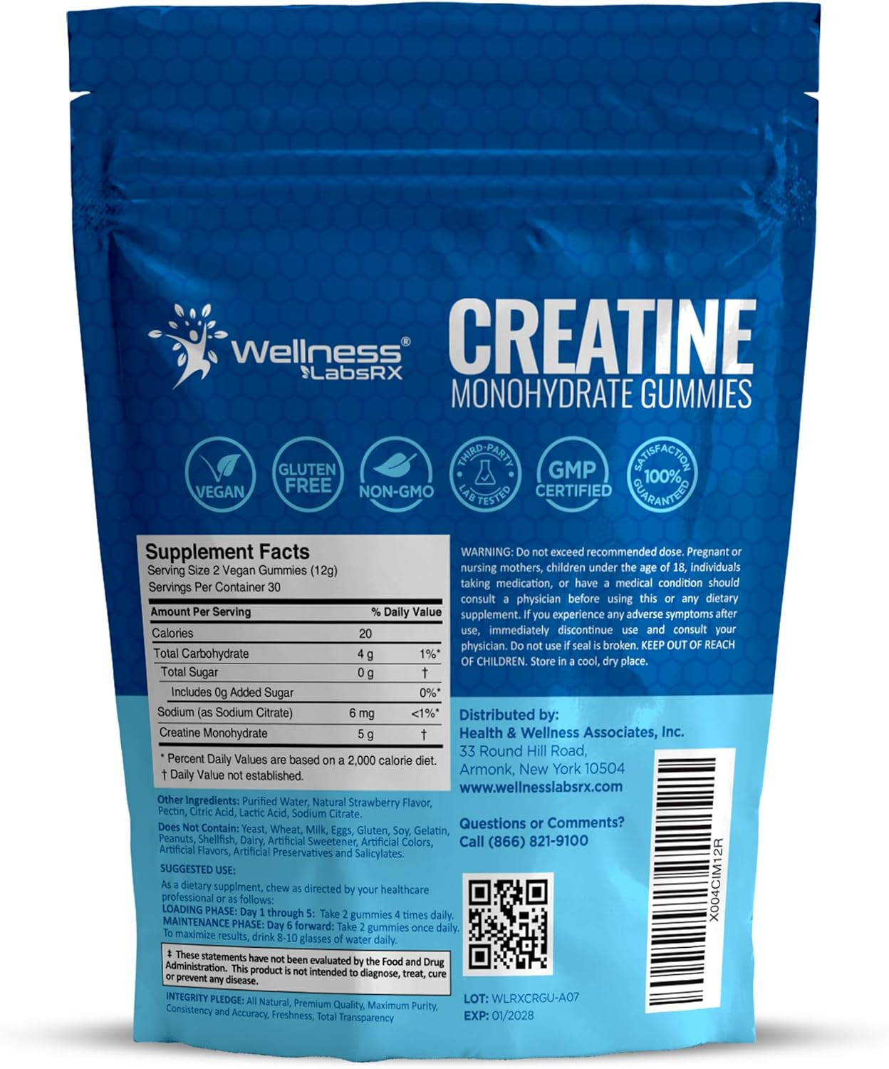 Creatine Gummies 5000Mg, 30 Servings Creatine Monohydrate Gummies – Third-Party