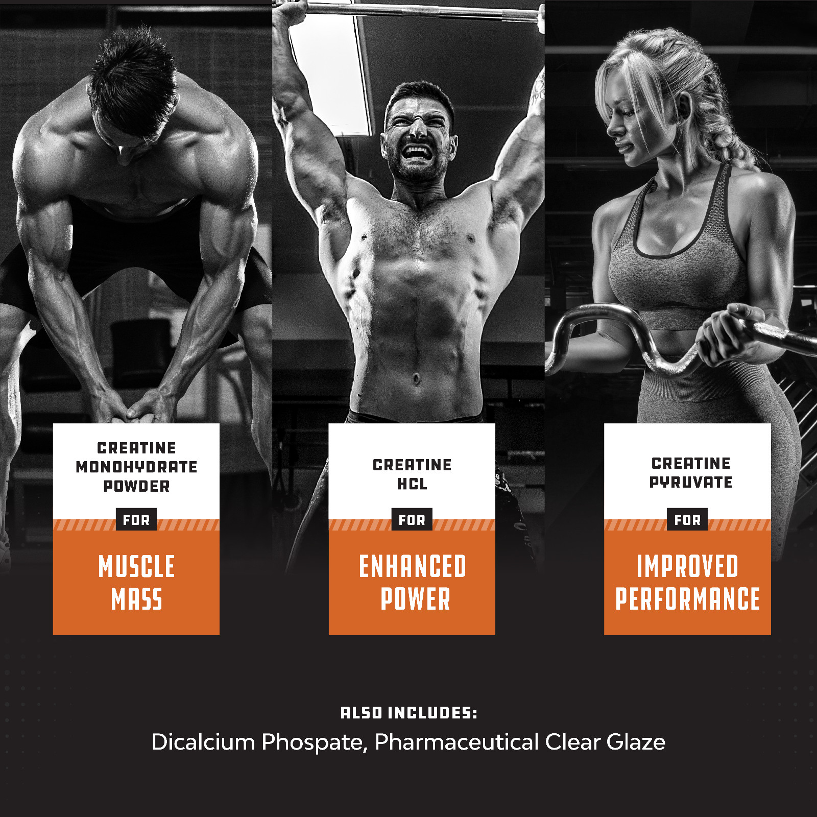 High Strength Tri Phase Creatine Pills – Muscle Mass Gainer and Muscle Recovery