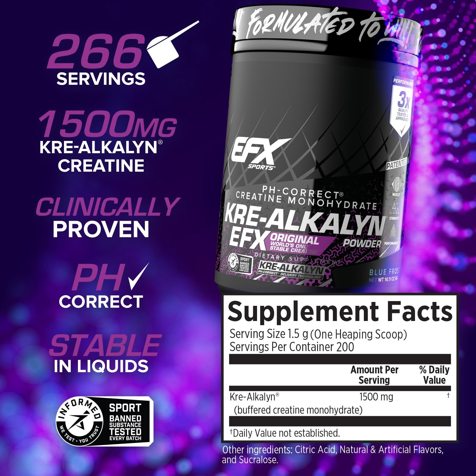 Kre-Alkalyn EFX Powder | pH Correct Creatine Monohydrate Powder Supplement | …