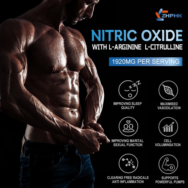 Nitric Oxide L-Arginine Pre Workout+Testosterone Booster,Multivitamin Capsules