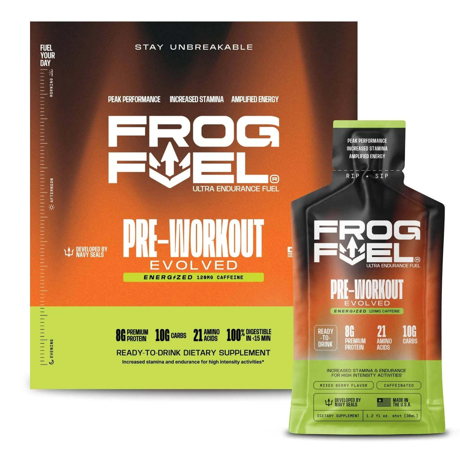 Ultra Energy Gel & Energized Pre Workout Shot with 120mg Caffeine, 1500mg Bet…