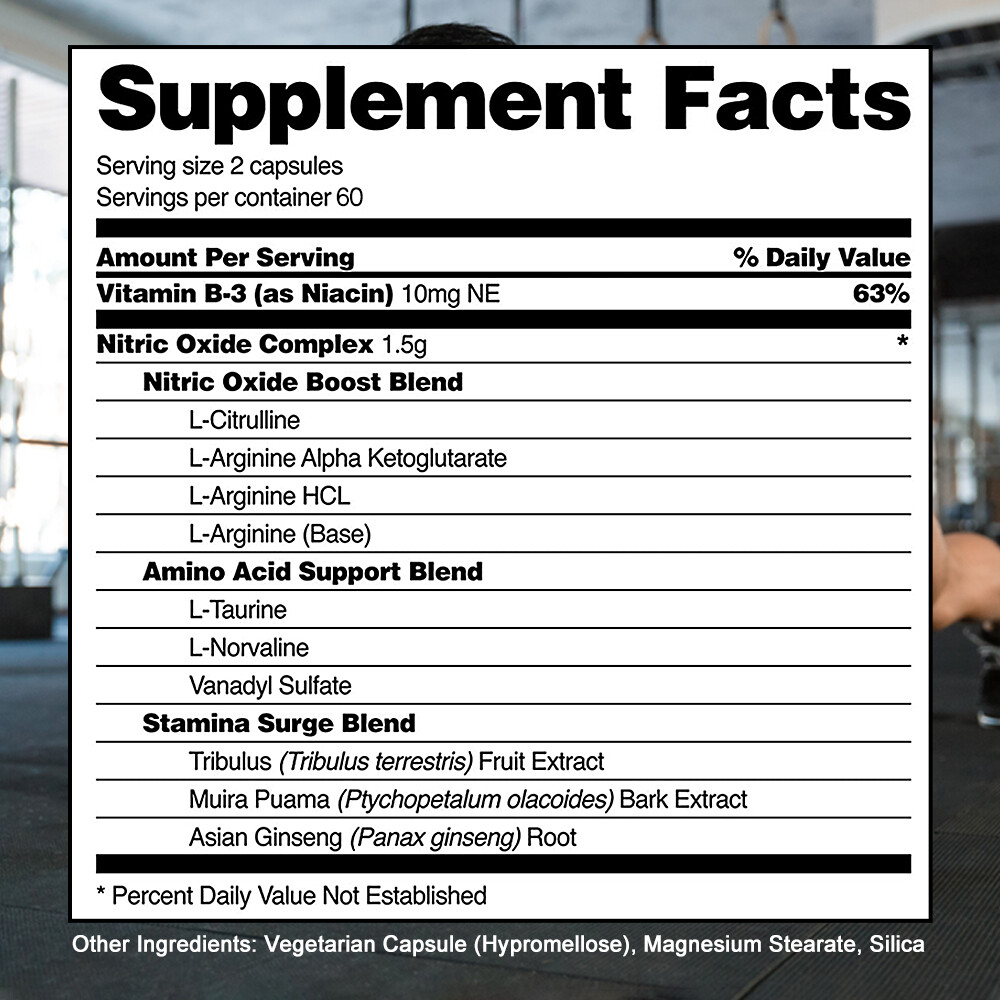Nitric Oxide Capsules Support healthy Blood Flow,Enhances athletic performance