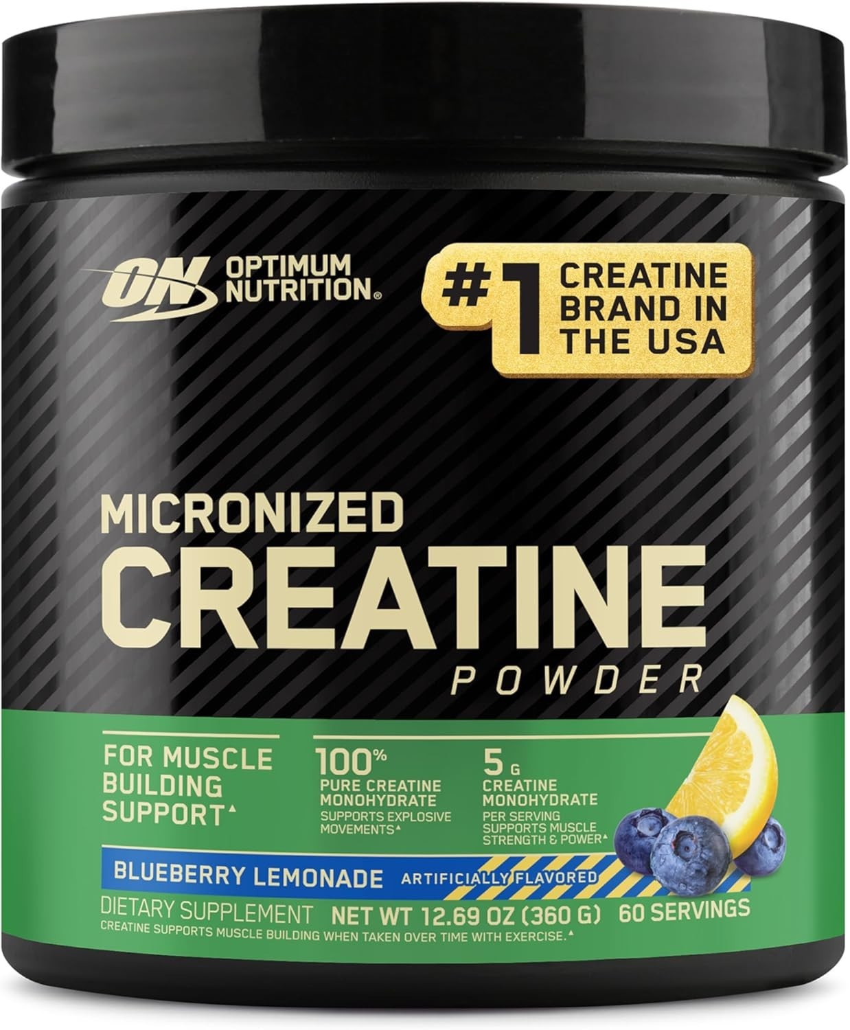 Blueberry Lemonade Creatine Monohydrate, 360g – Gluten Free & Keto