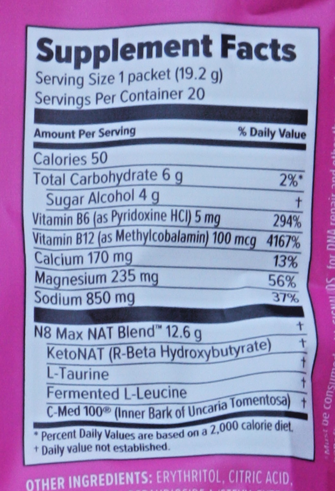 Pruvit Keto OS NAT Ketones – Charged – Raspberry Lemondade, Exp 04/26
