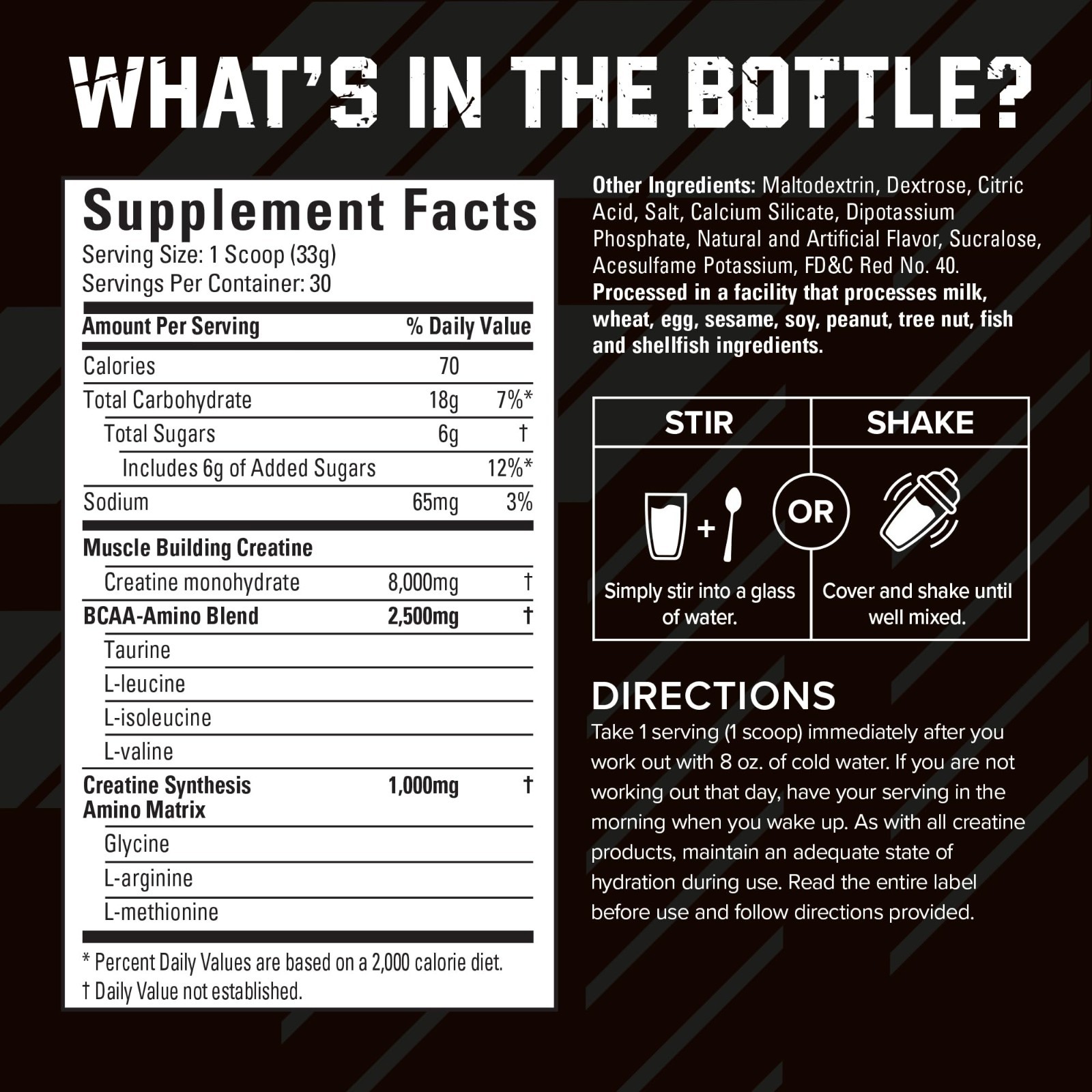 Flavored Creatine Monohydrate Powder – 30 Servings, Muscle Building & Performanc