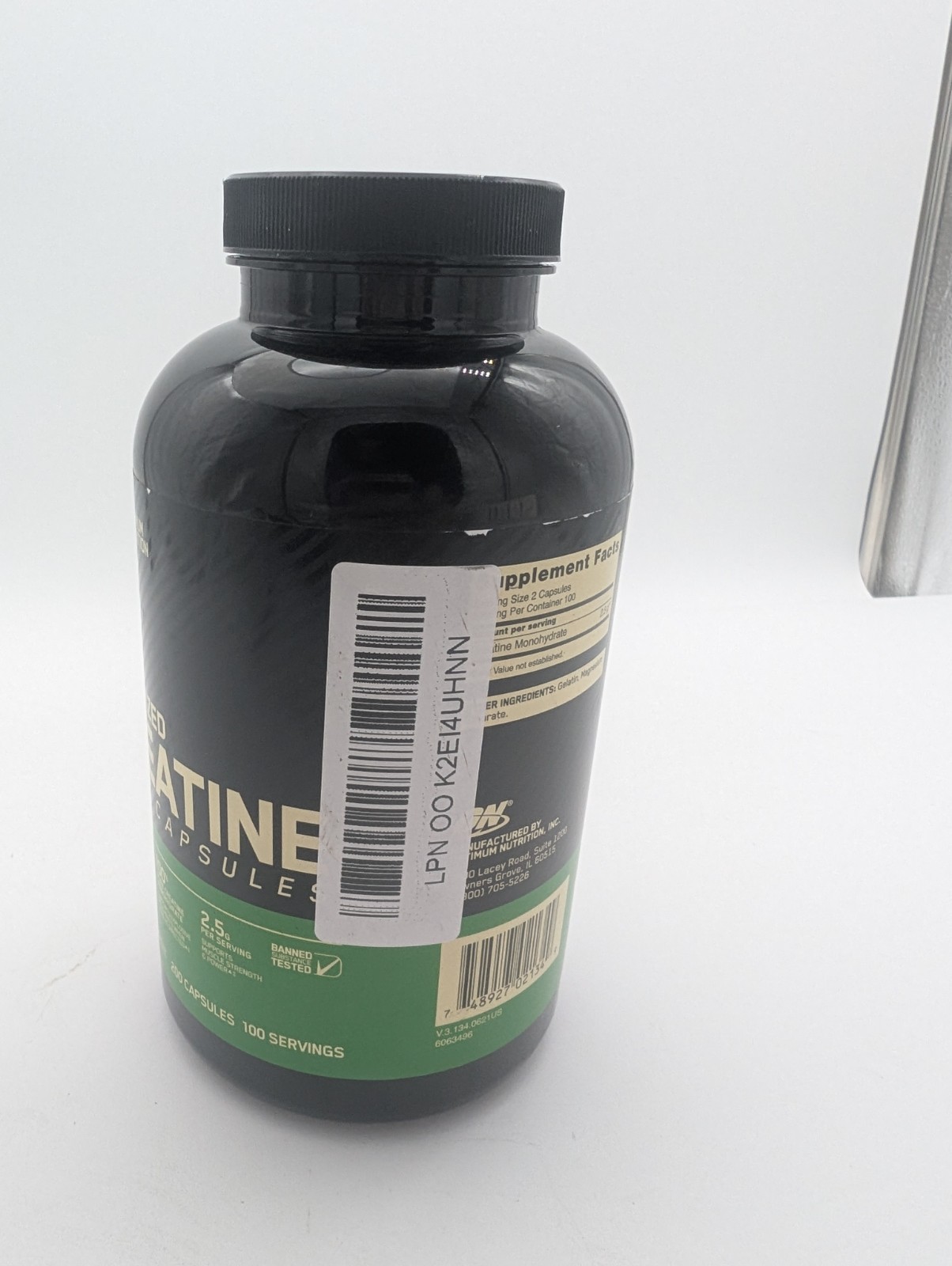 Optimum Nutrition Micronized Creatine Monohydrate 200 Capsules 2500m