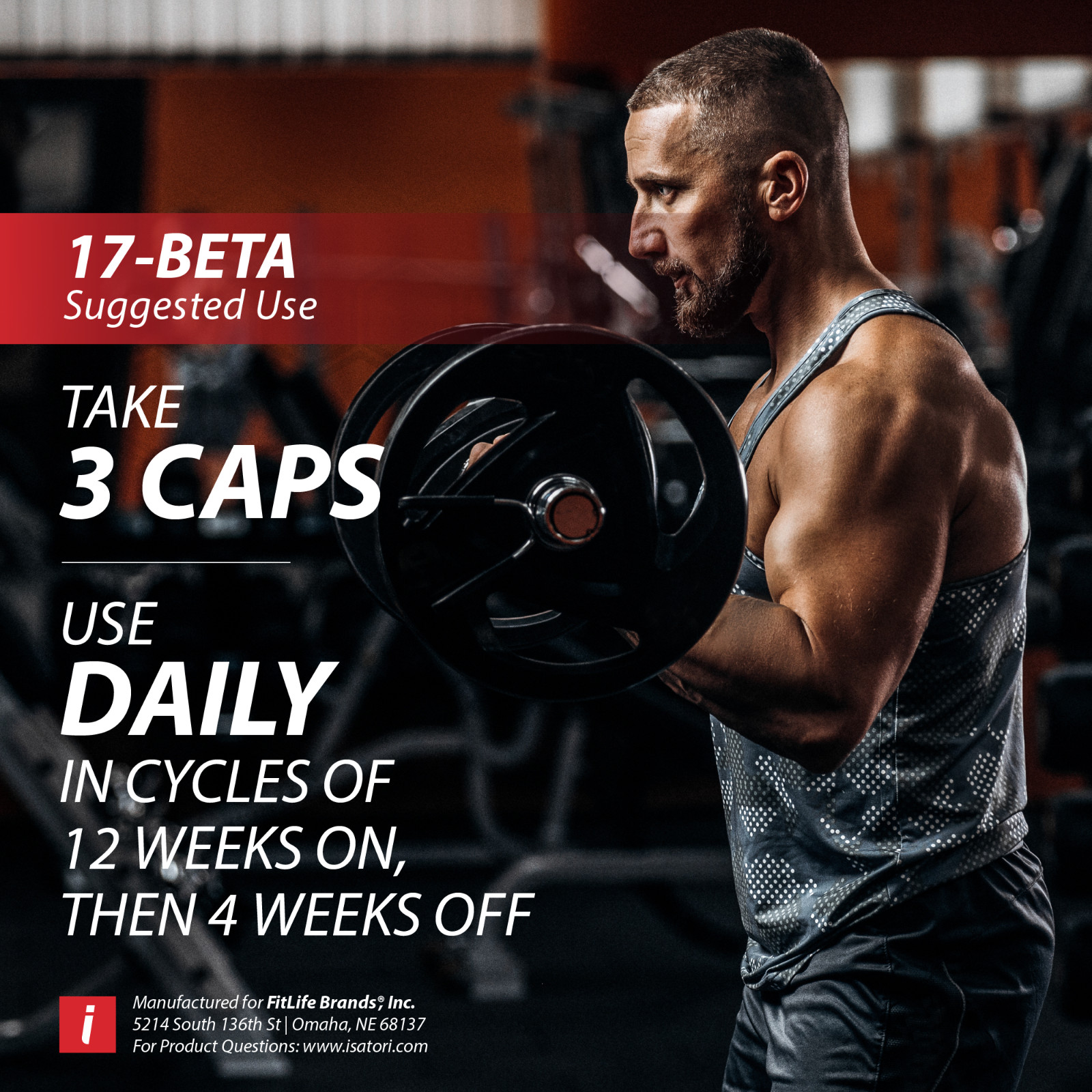 iSatori 17-BETA Testosterone Amplifier DHEA for Muscle & Strength – 90 Capsules