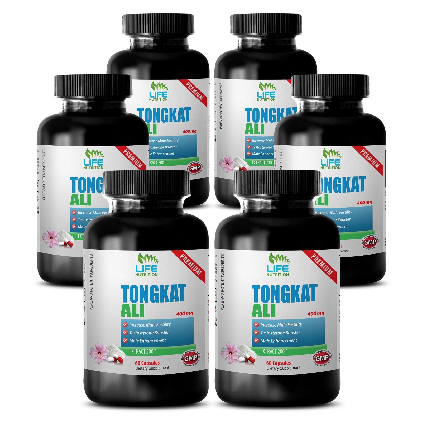Male Testosterone Booster Caps – Tongkat 200:1 400mg – Pasak Bumi Root 6B