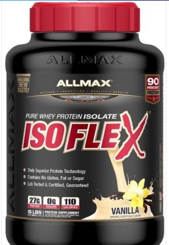ALLMAX ISOFLEX Pure Whey Isolate Protein Powder – Gluten Free, Low Lactose