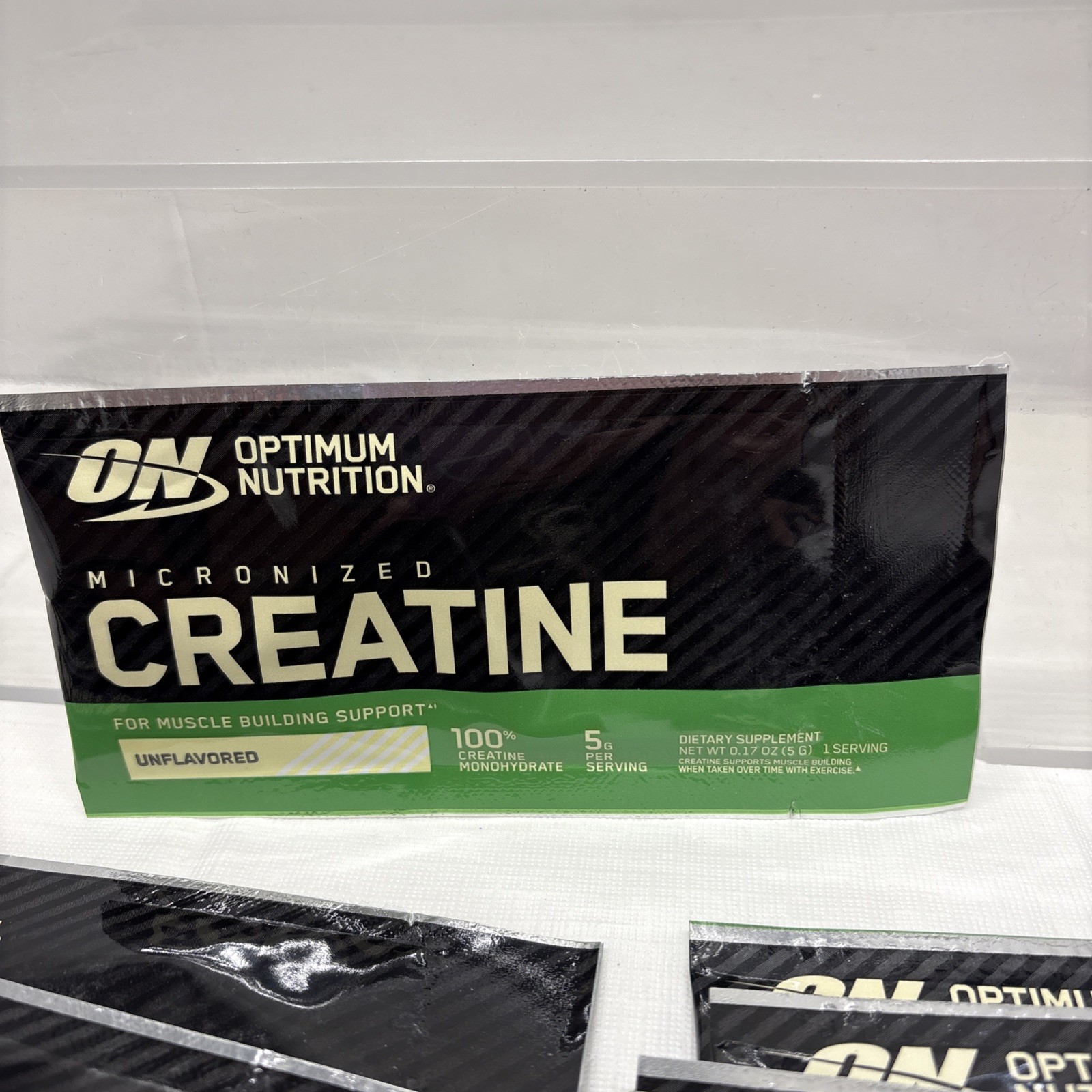 23 X OPTIMUM NUTRITION MICRONIZED CREATINE POWDER SINGLE SERVE TRAVEL PACK (B95