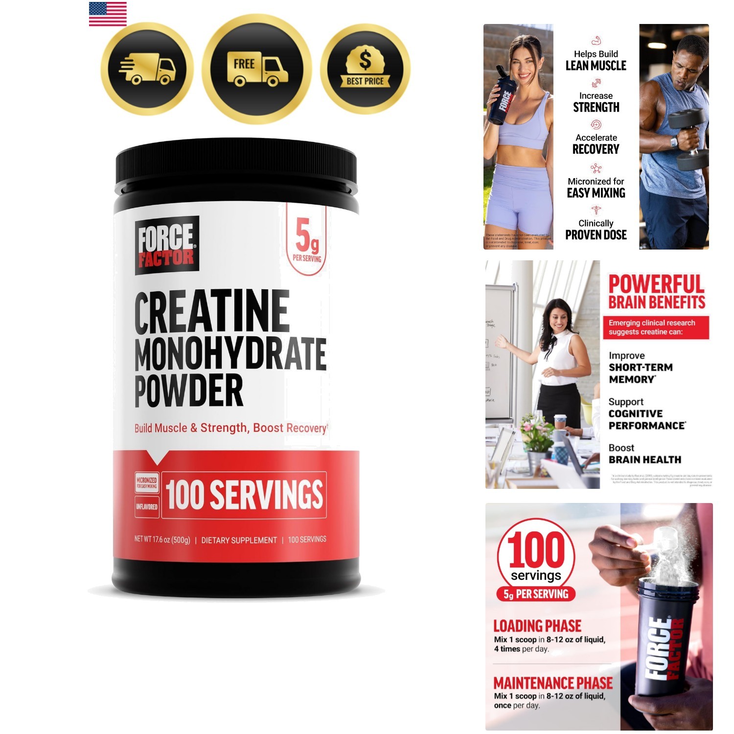 Creatine Monohydrate Micronized Powder 500G, 5g Dose to Support Muscle Growth…