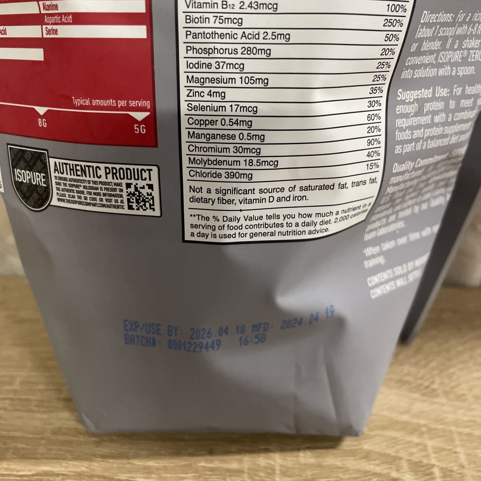 Isopure Zero Carb Whey Isolate Strawberries & Cream 1 Lb 15 Servings