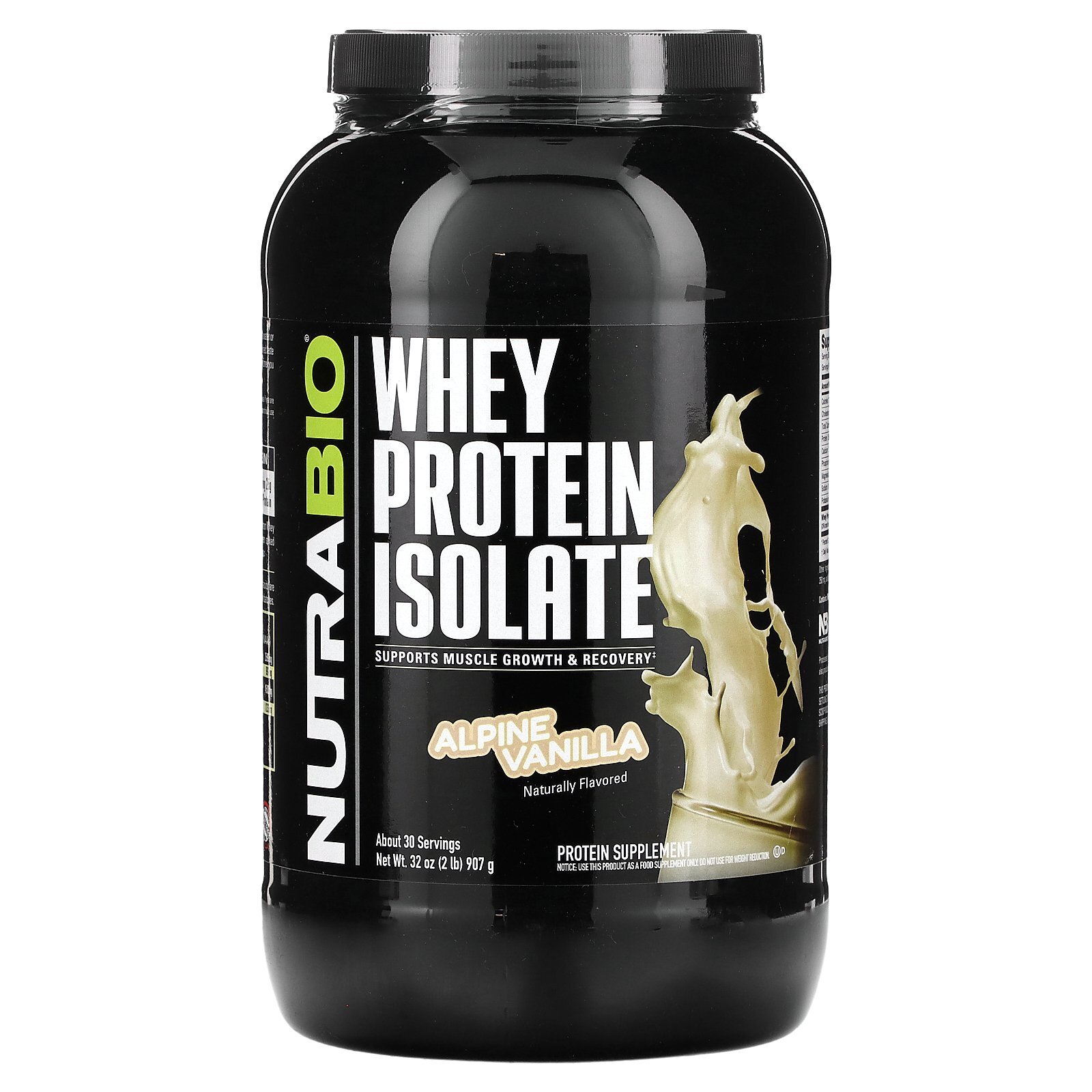Whey Protein Isolate, Alpine Vanilla, 2 lbs (907 g)