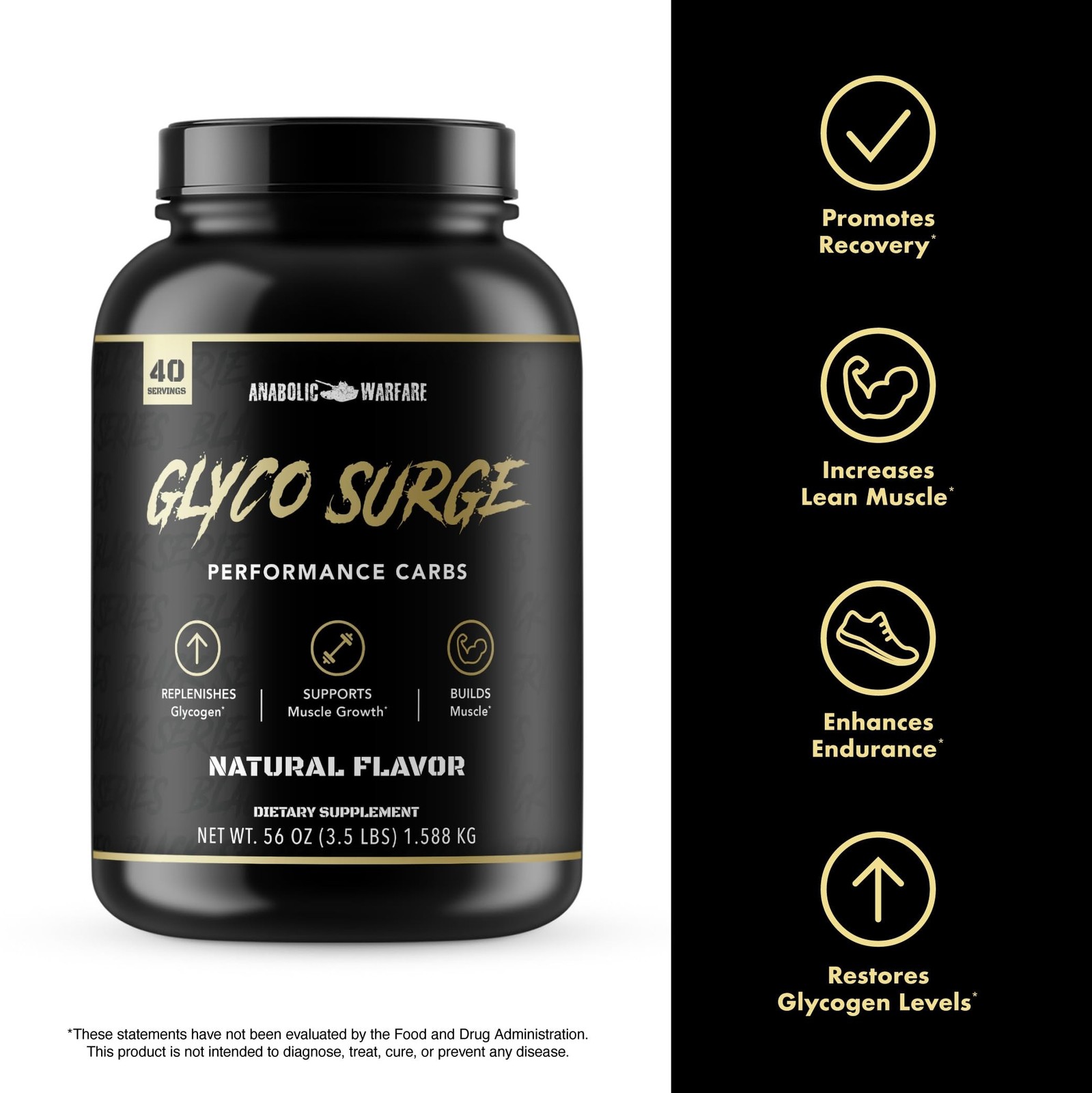 Anabolic Warfare Glyco Surge Glycogen Supplement Performance Carbs to Help Le…