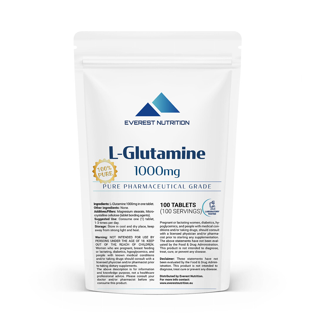 L-GLUTAMINE 1000mg TABS REGENERATION ANTICATABOLIC LEAN MUSCLE NEUROTRANSMITTER