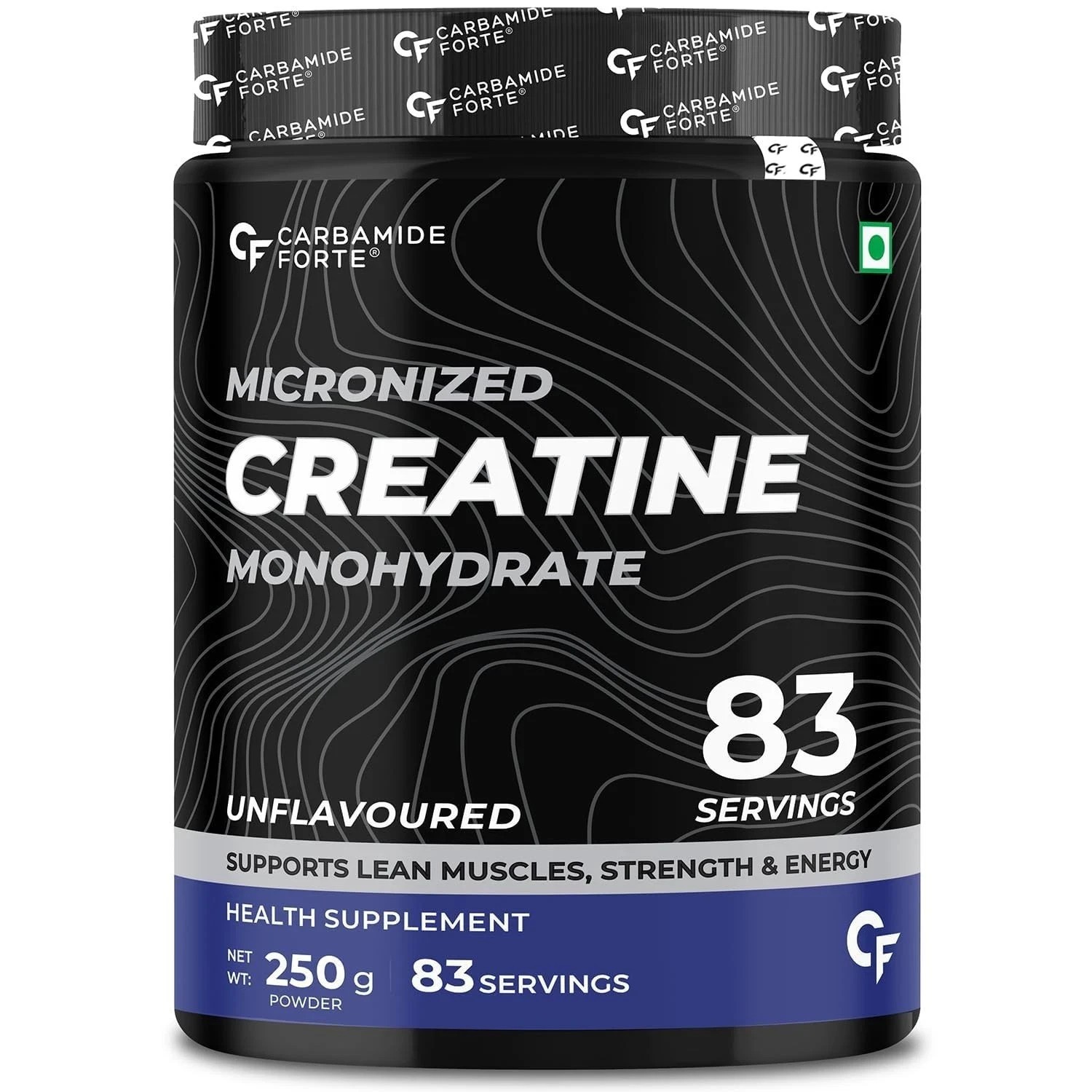 Creatine MonoHydrate Powder | Micronized Monohydrate 250gm Unflavoured 83 Serv.