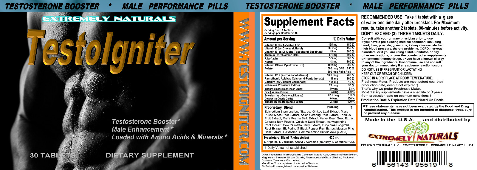 TESTOIGNITER – Testosterone Booster for Men & Women. Muscle, Energy Stamina Pill