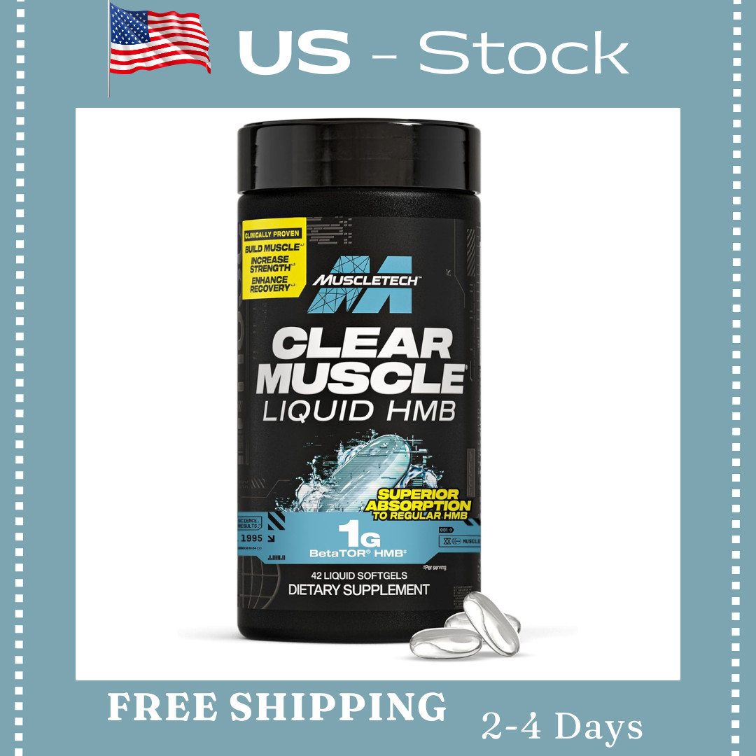 HMB Supplements 1000Mg, Clear Muscle (42 Liquid Softgels) – Highest Grade HMB fo
