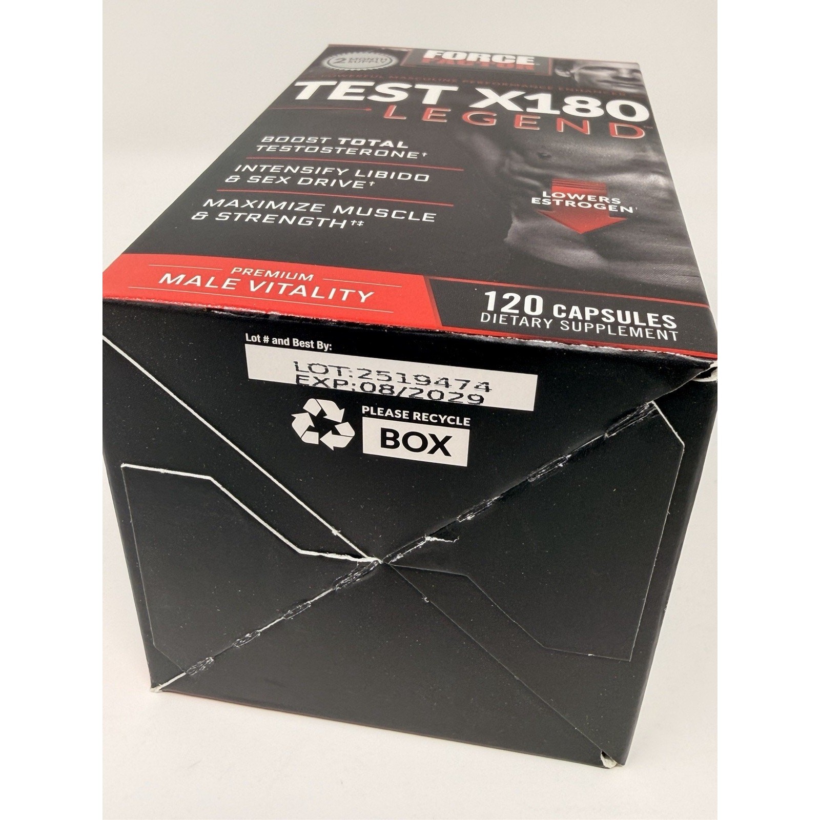 Force Factor Test X180 Legend ~ Test Booster Muscle Builder ~ 120 caps Exp 08/29