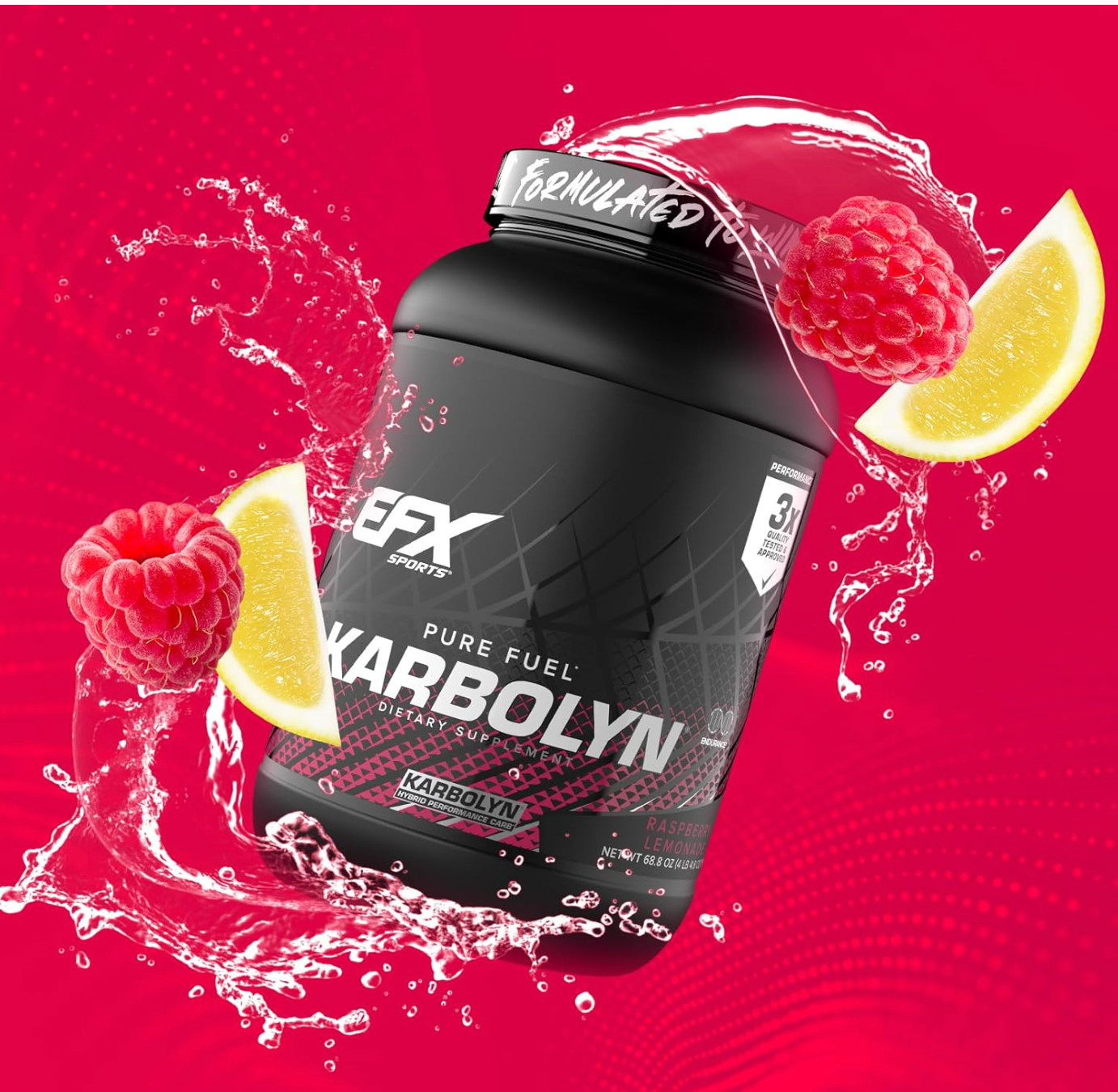 EFX Sports Karbolyn Fuel Fast-Absorbing Carbohydrate Powder Raspberry Lemonade
