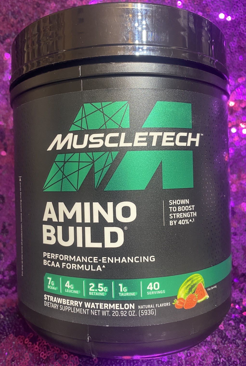 2-Pack MuscleTech BCAA Powder -Men & Women Strawberry Watermelon Boosts Strength