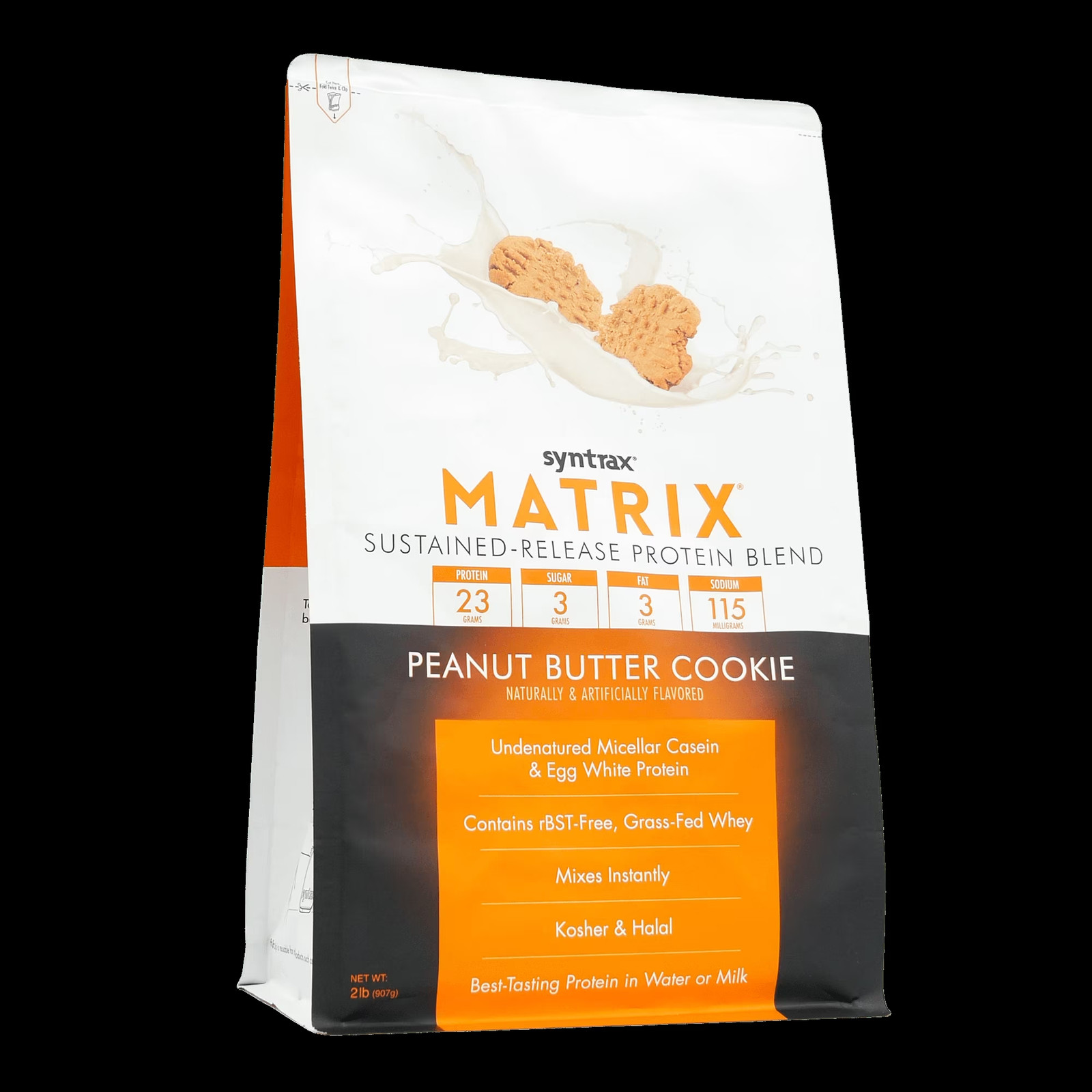 Matrix Peanut Butter Cookie Sustained‑Release Protein Powder Blend 2 Lb with Rea