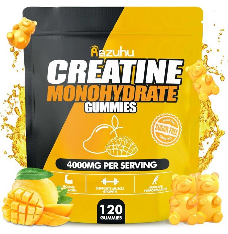 Razuhu Creatine Monohydrate Gummies for Men & Women – Creatine Monohydrate