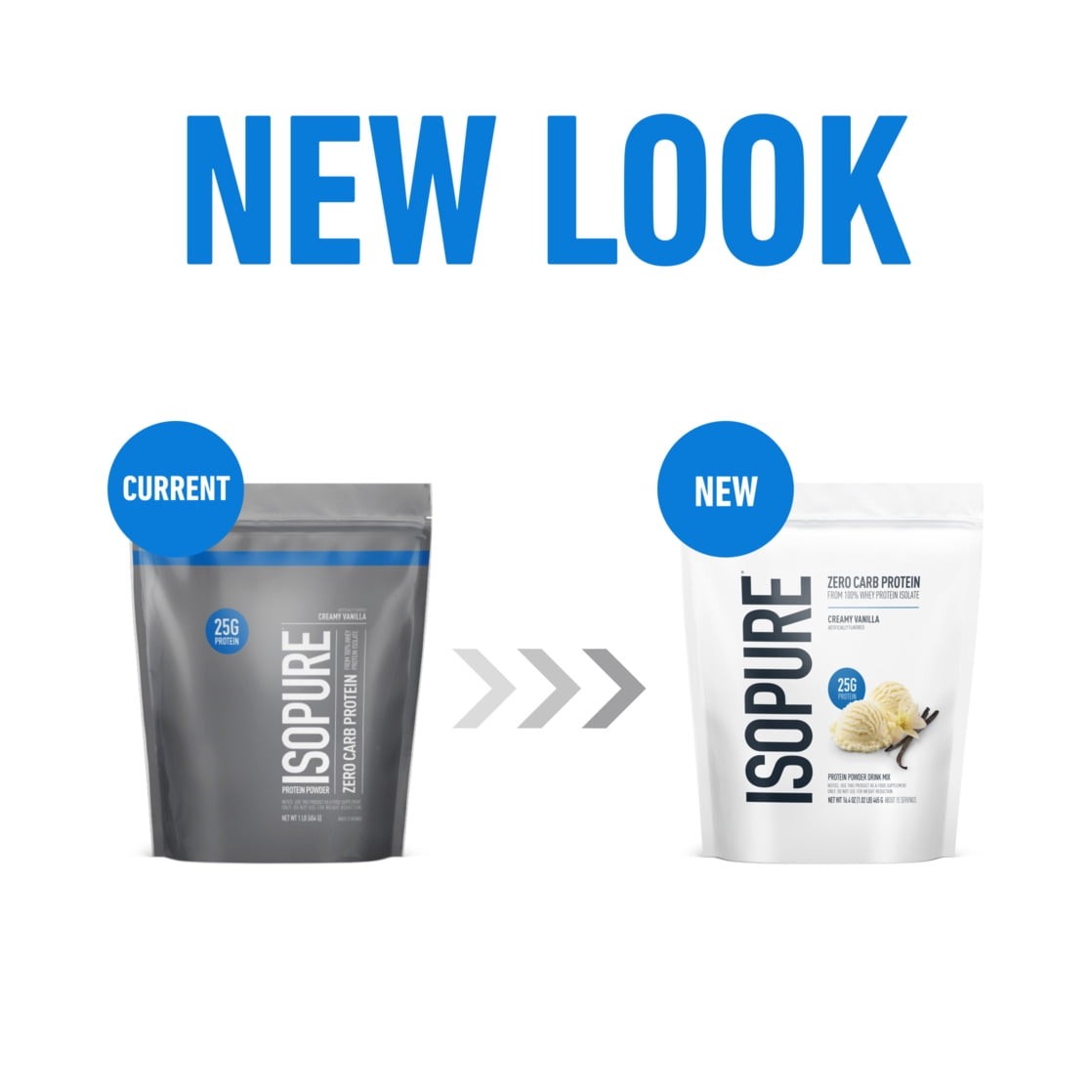Zero Carb 100% Whey Protein Isolate Powder, Creamy Vanilla, 25G Protein
