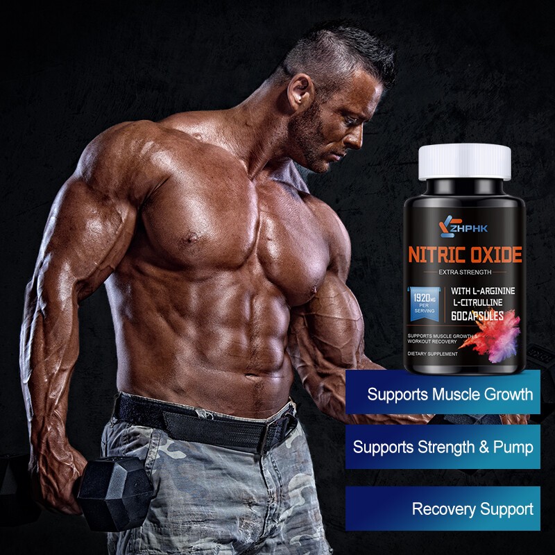Nitric Oxide Booster Supplement w/L-Arginine 1920mg Premium Workout Muscle Pump