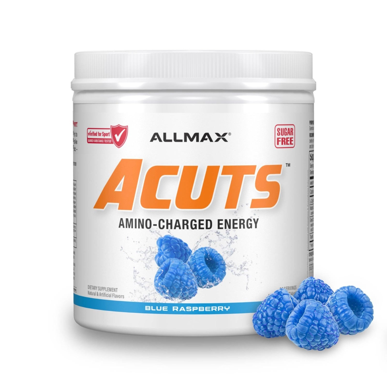 Amino Energy Powder – 30 Servings, Blue Raspberry | Boost Energy & Focus, 4.2g A