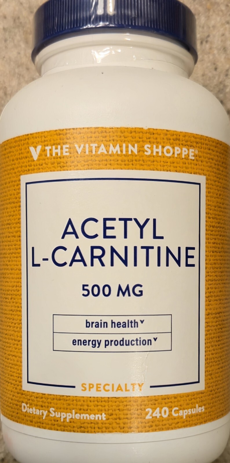 The Vitamin Shoppe ACETYL L-CARNINTINE 240 Capsules ( 240 Servings )BEST BY 5/25