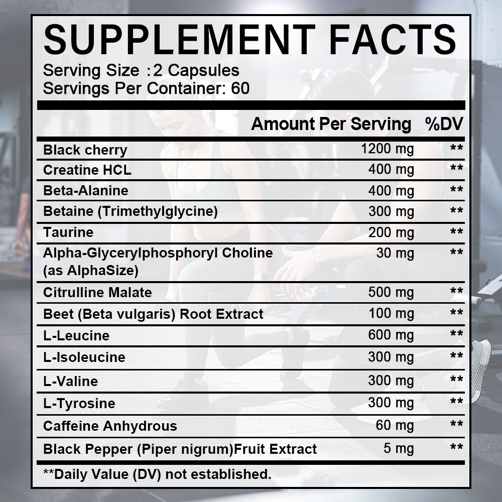 BlackCherryExtractCapsules-Increase strength and promote recovery after training