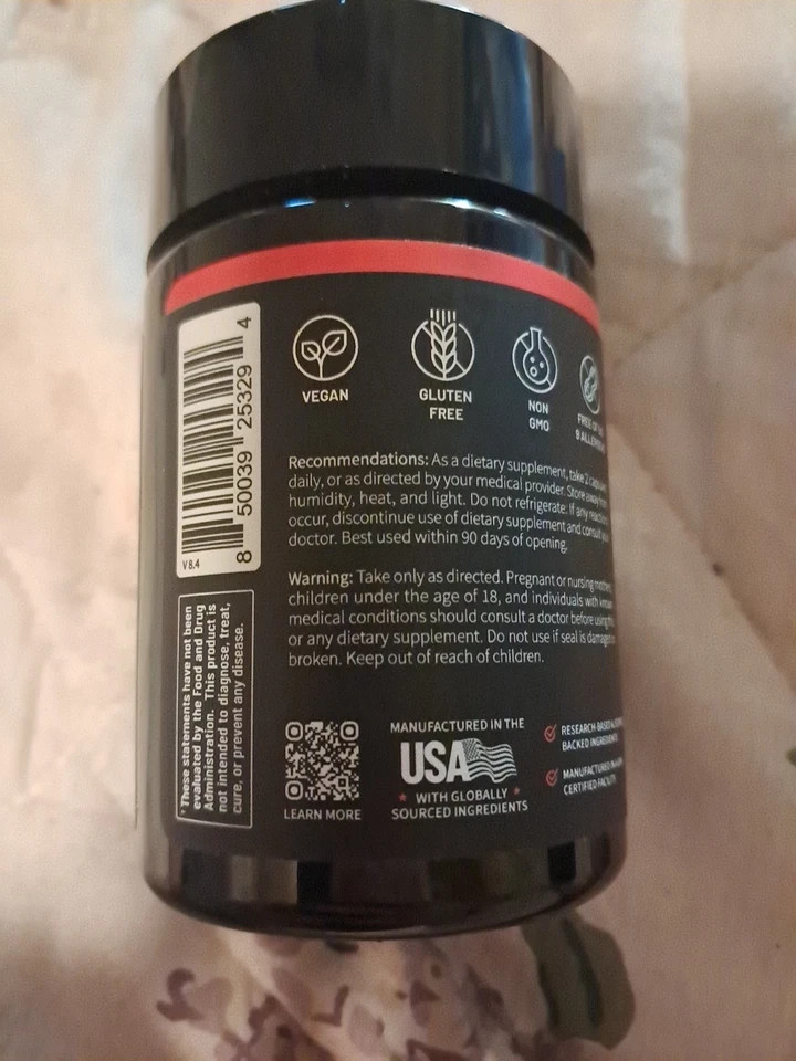 Snap Supplements Nitric Oxide Enhanceer Pre Workout, Muscle Builder 60 Capsules