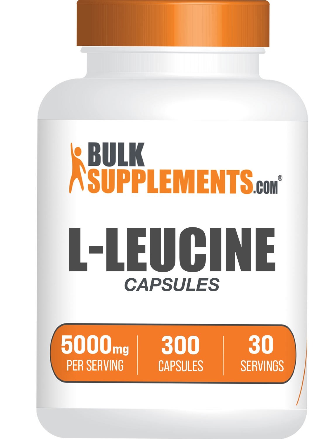BulkSupplements L-Leucine 300 Capsules – 5000 mg Per Serving