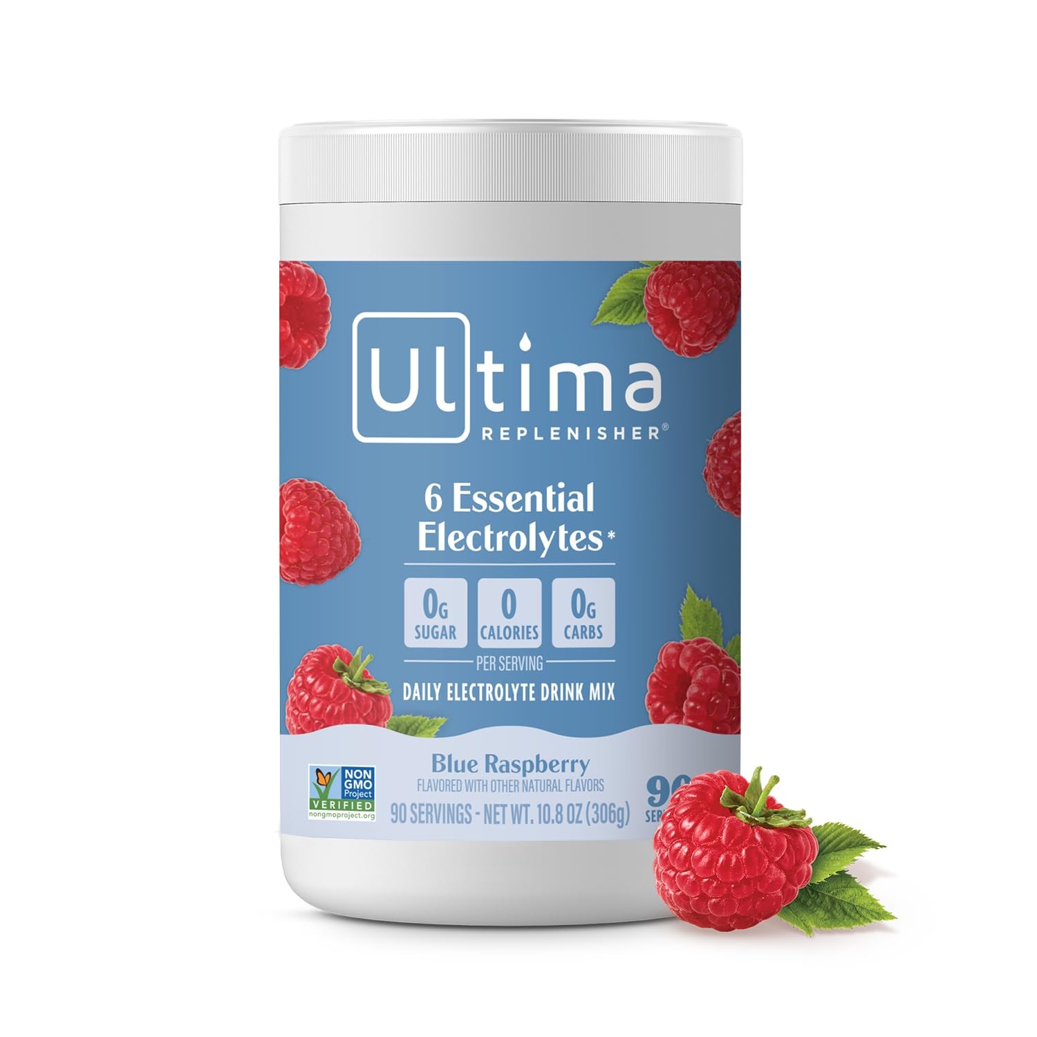 Ultima Replenisher Daily Electrolyte Powder Drink Mix – Sugar Free – Blue Raspbe