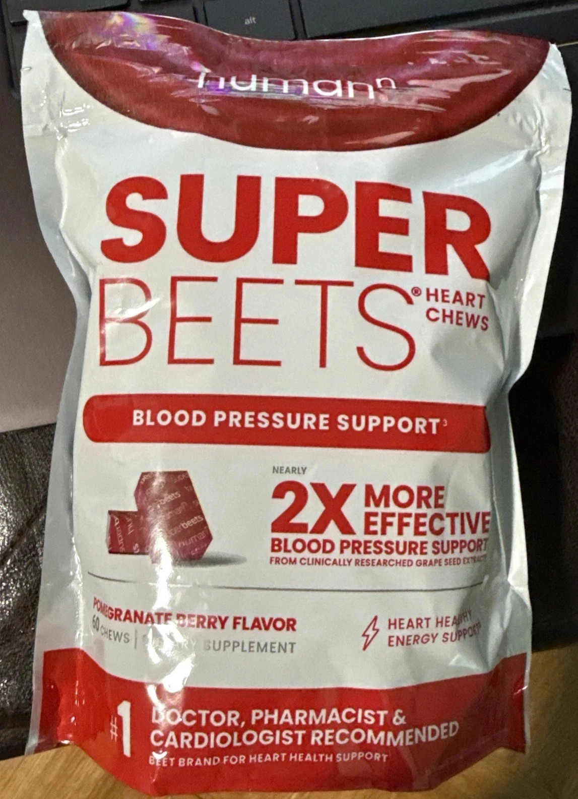 Grape SuperBeets HumanN Seed Soft Chews – 60 Count