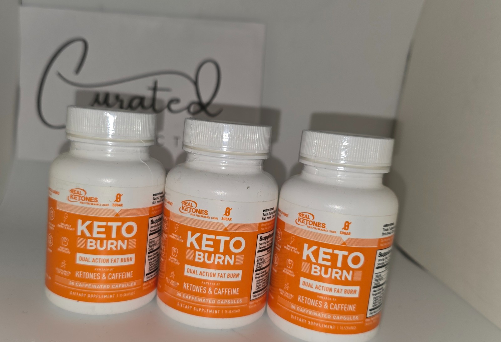 3 Pack Real Ketones Keto Burn Fat Burn Ketones Caffeine 30 Ct Ea Exp 04/27
