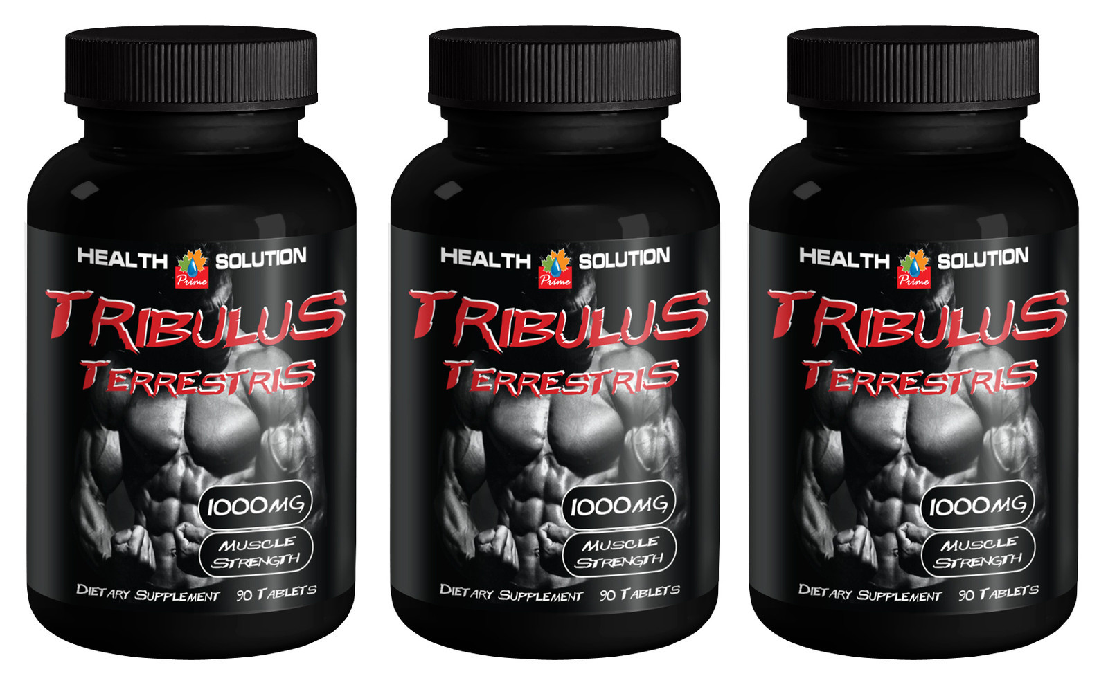 Tribulus Terrestris Extract 1000mg 270 tabs. Premium Quality (3 Bottles)