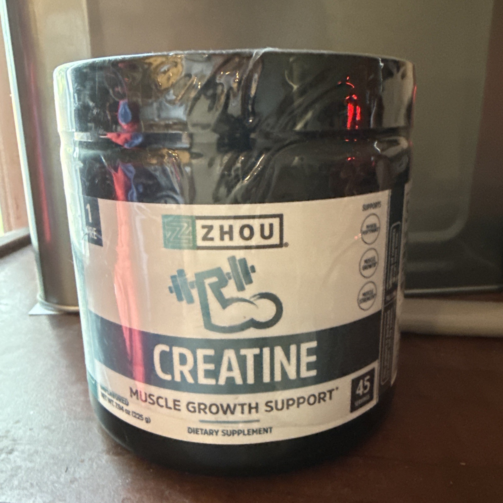 Zhou Creatine Monohydrate Powder Pure Unflavored 7.94 oz (225 g) Muscle Growth