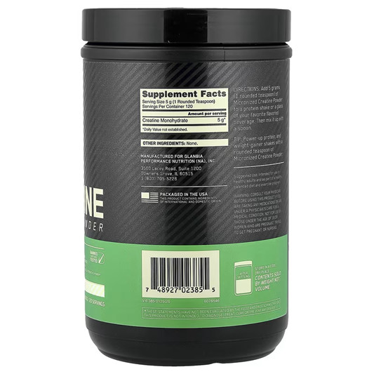 NWT Iherb OptimumNutrition, Micronized Creatine Powder, Unflavored,1.32 lb(600g)