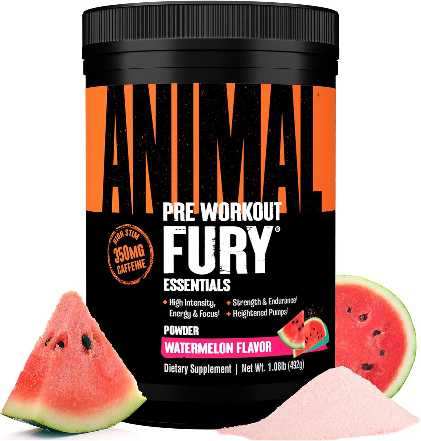 Fury Pre Workout Powder Supplement for Energy and Focus 5G BCAA 350Mg Caffeine N
