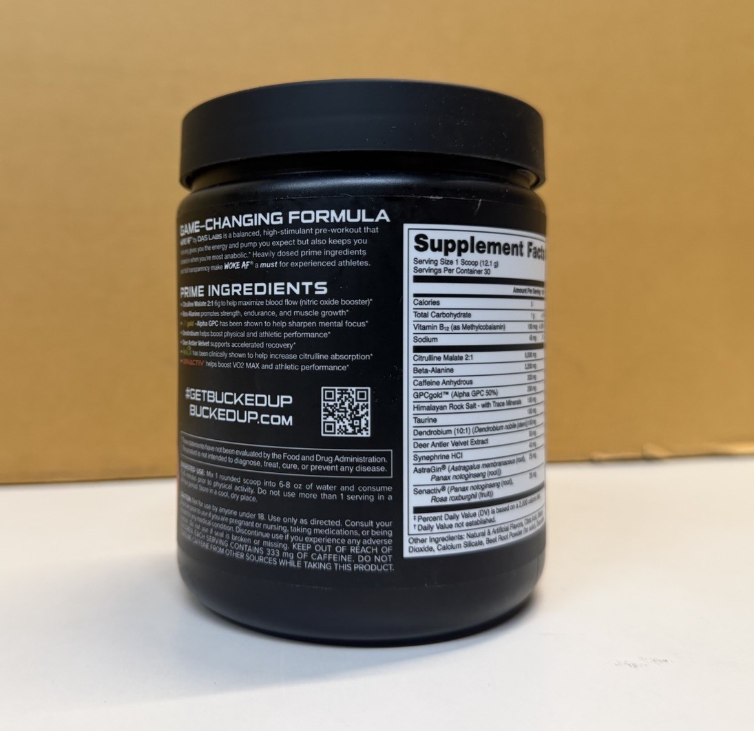 Bucked Up Woke AF High Stimulant – Blood Raz, 12.43oz * Fast Shipp | 10/2027 |