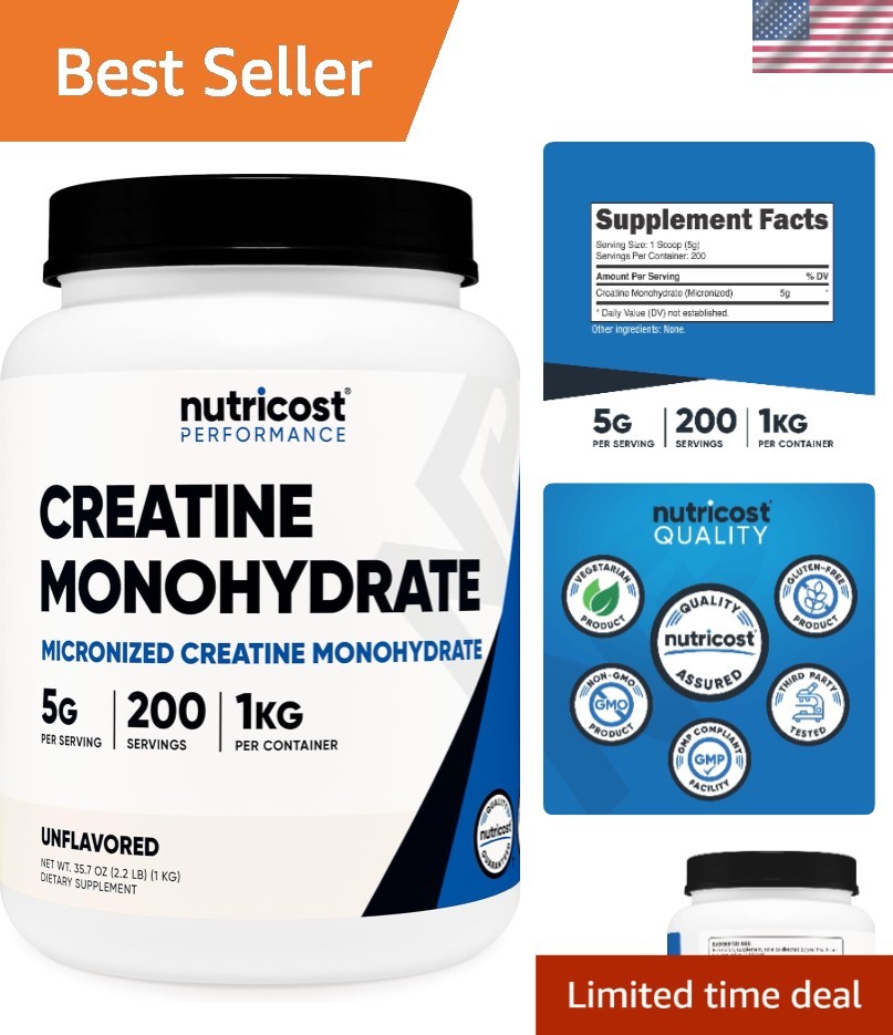 High-Quality Micronized Creatine Monohydrate 1 KG – Pure Muscle Growth Formula