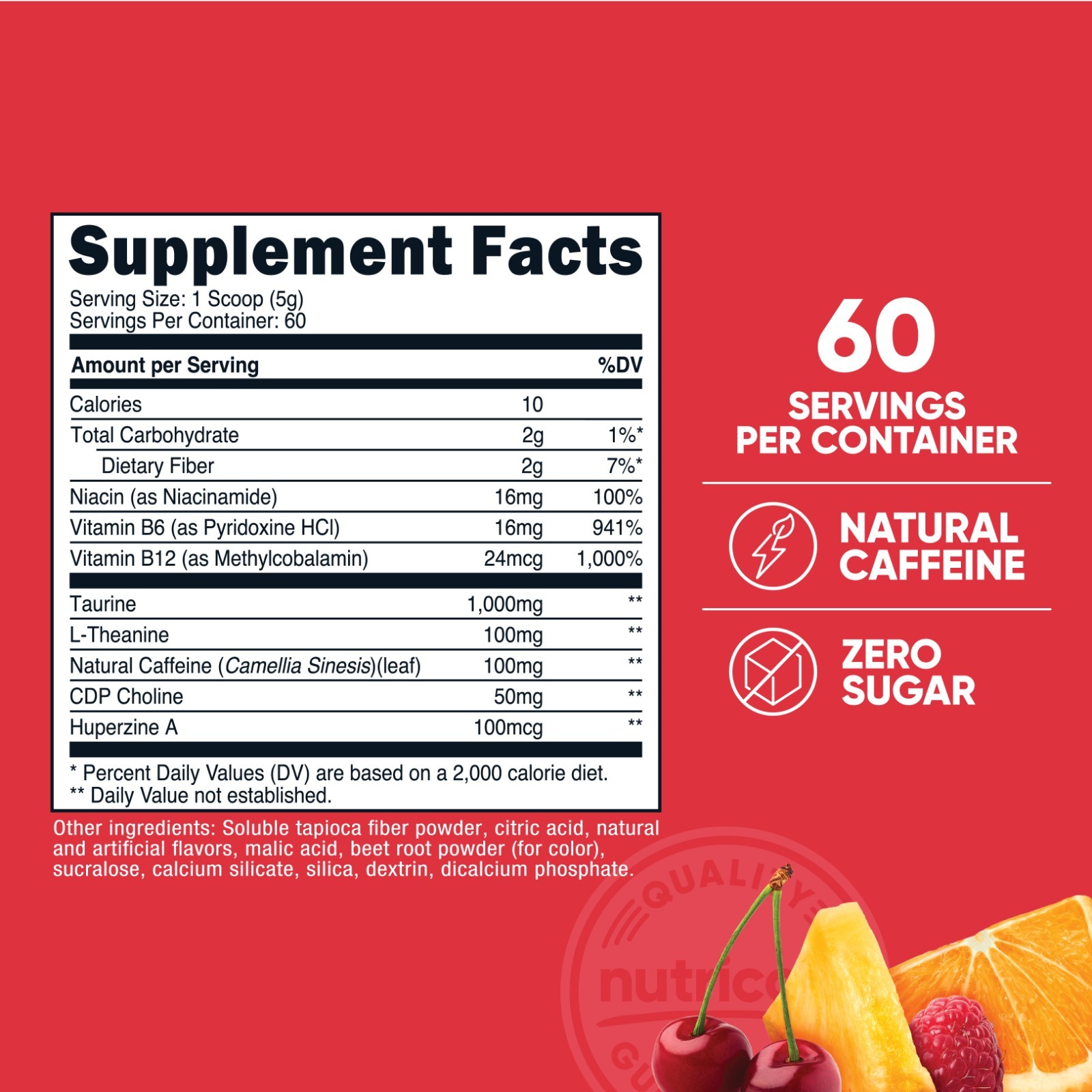 Nutricost Energy Complex (Fruit Punch) (60 Servings) – Clean Energy Powder