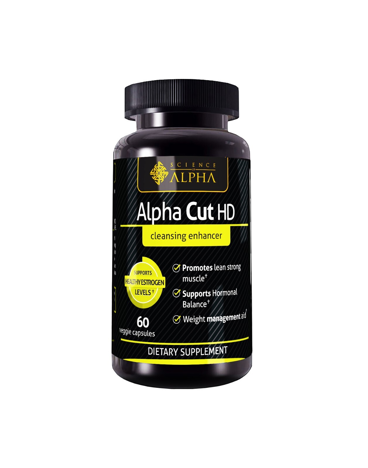 TESTOSTERONE BOOSTER PROMOTES MUSCLE GROWTH ALPHA CUT HD (60 VEGGIE CAPSULES).