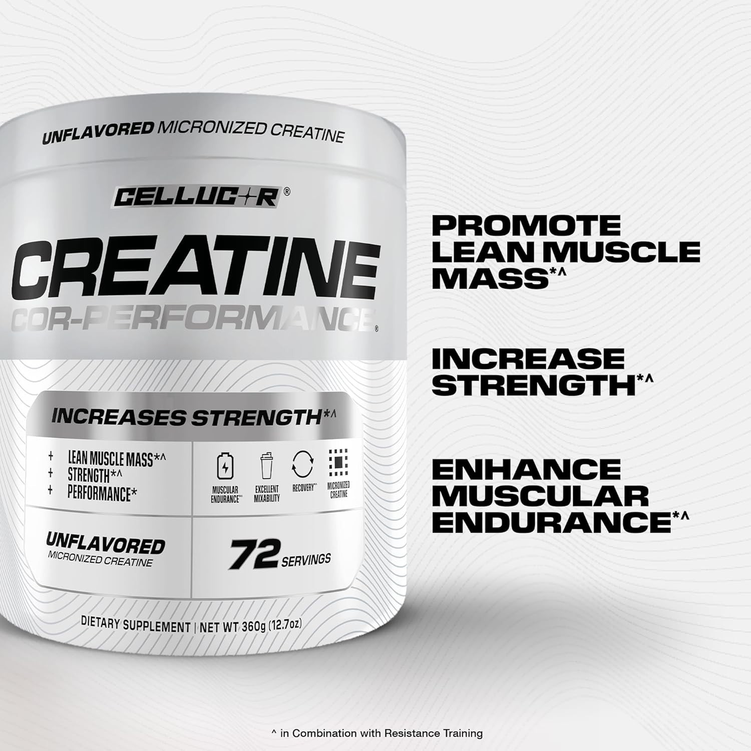 Cellucor Cor-Performance Creatine +Unflavored + Increase Strength + 72 Servings