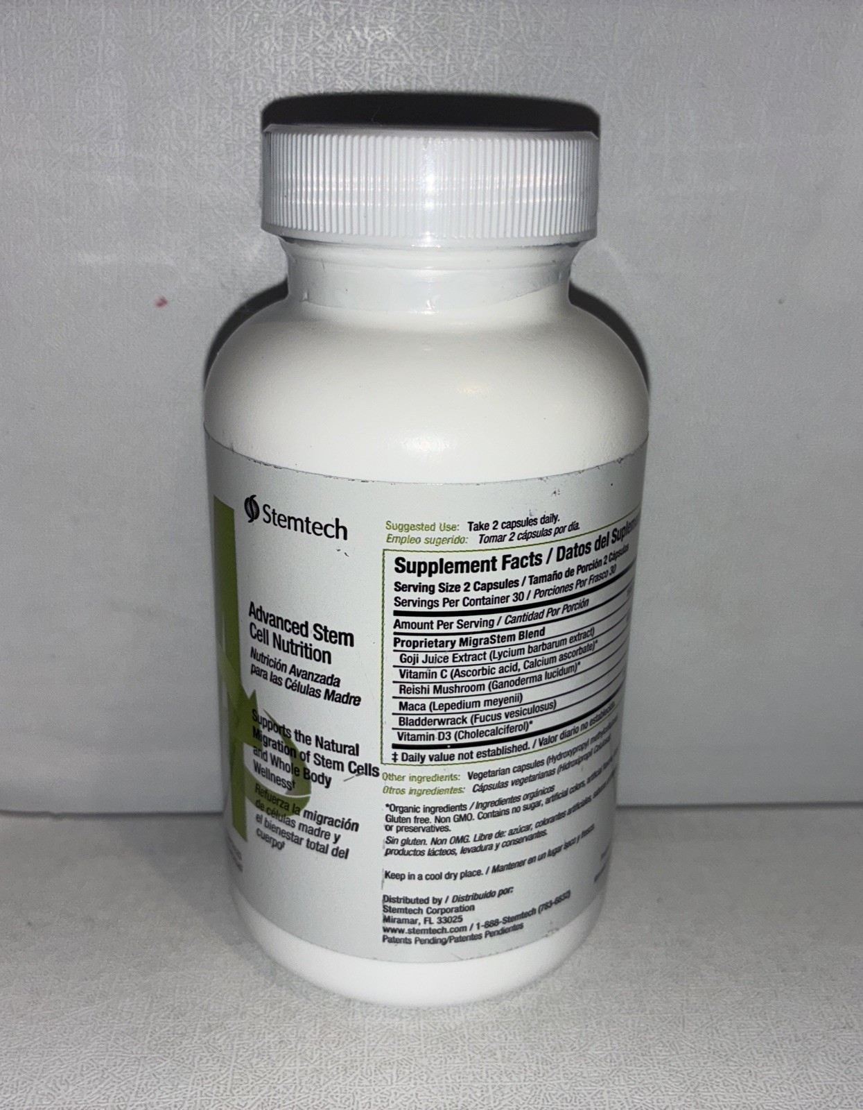 StemTech Migrastem 60 Capsules Advanced Stem Cell Nutrition/Exp 11/2027