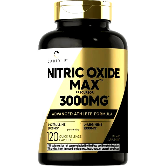 Nitric Oxide Booster L-Arginine, L-Citrulline 3000mg 120 Caps HIGHEST POTENCY