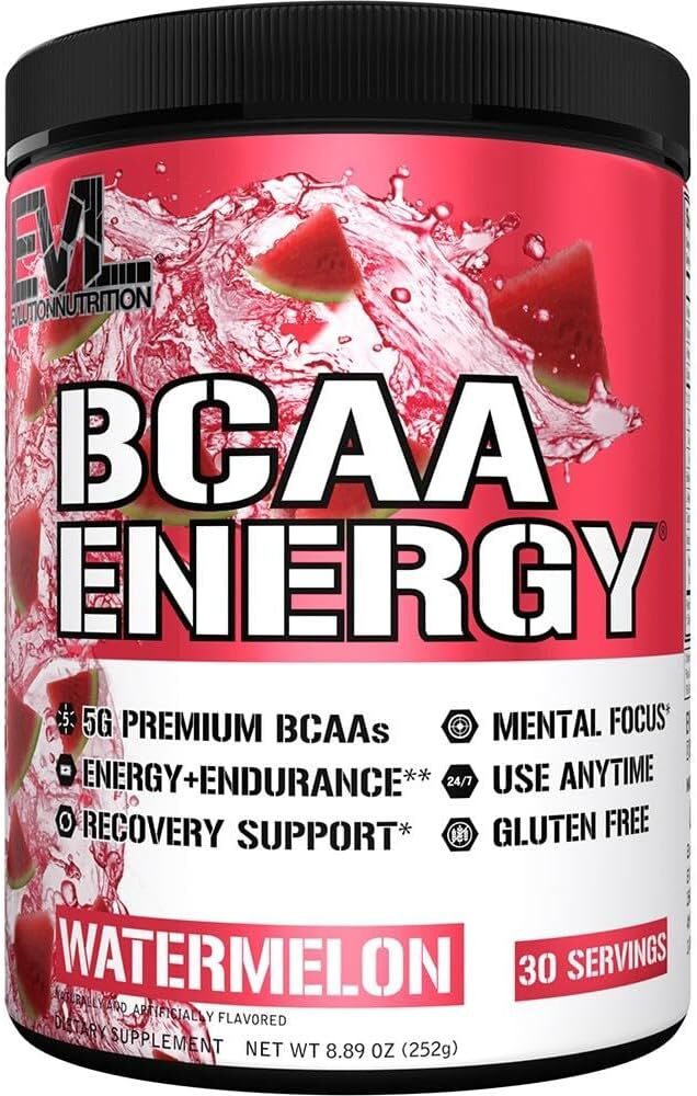 EVL Evlution Nutrition BCAA Energy Amino Acid Pre-Workout Powder – All FLAVORS